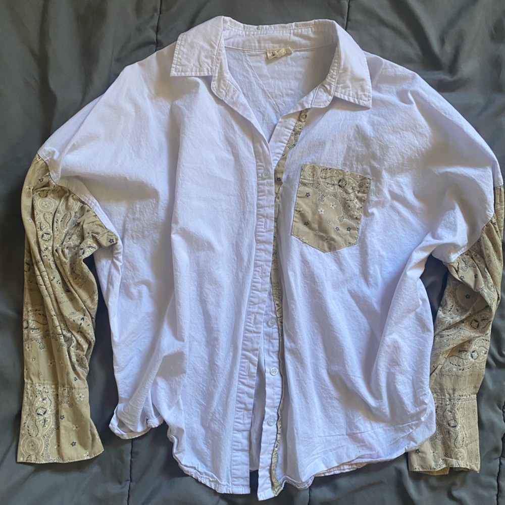 City slicker Button up Paisley shirt